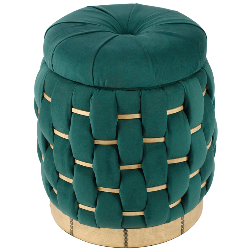 Пуф Verde Green Pouf Зеленый Золотой в Перми | Loft Concept 