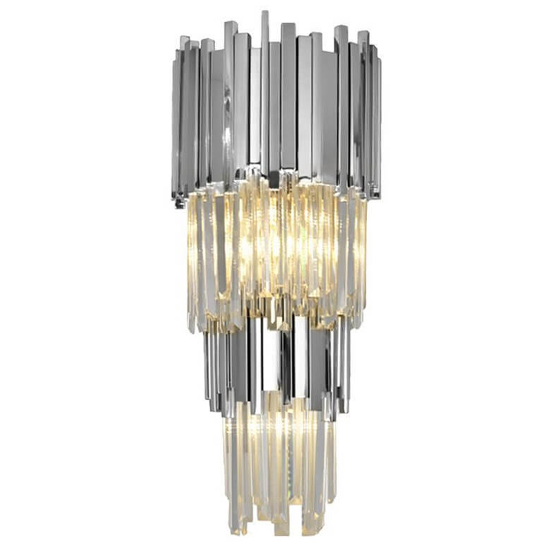 Бра Luxxu Modern Cascade Wall Lamp Silver 58 Серебряный Прозрачное Стекло в Перми | Loft Concept 