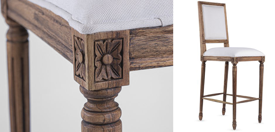 Барный стул JACOB bar stool Avory Linen Барный стул JACOB bar stool Avory Linen - Loft-Concept в Перми