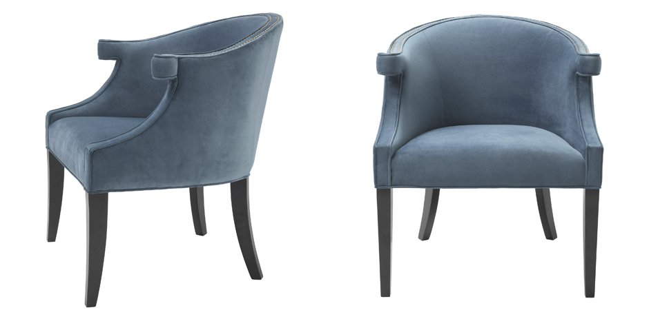 Кресло Eichholtz Chair Margaux blue Кресло Eichholtz Chair Margaux blue - Loft-Concept в Перми
