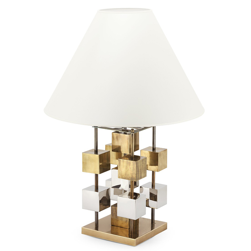 Настольная лампа TABLE LAMP DOB GLAM Белый Латунь Хром в Перми | Loft Concept 