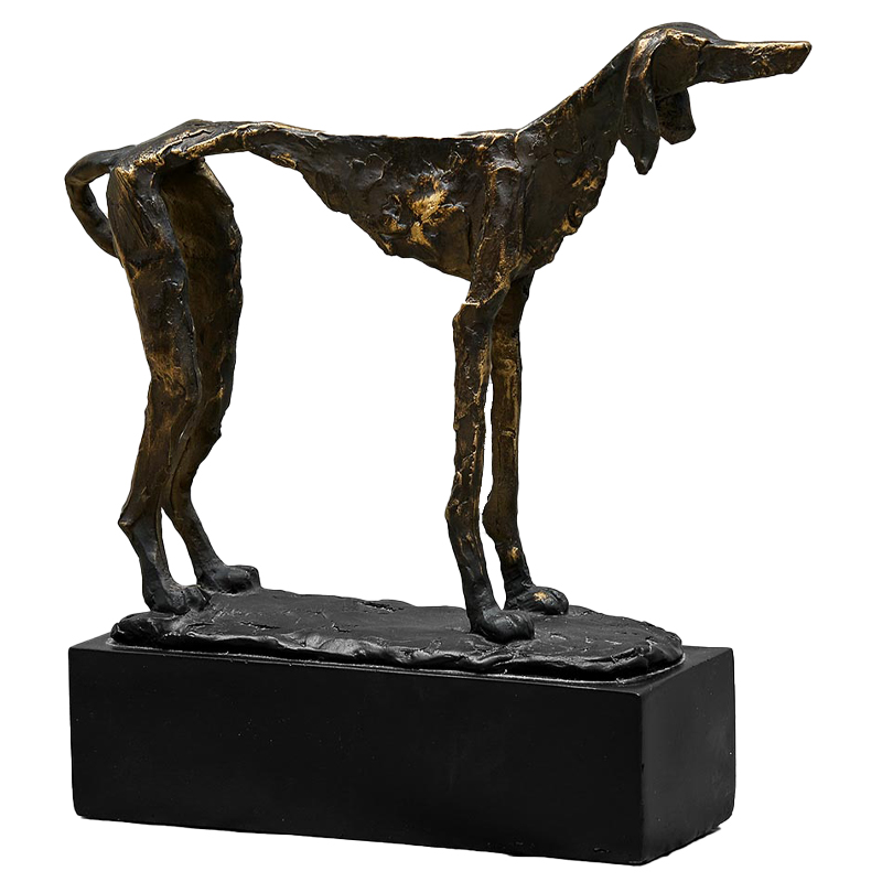 Статуэтка собака Giacometti Dog Statue Черный Золотой в Перми | Loft Concept 