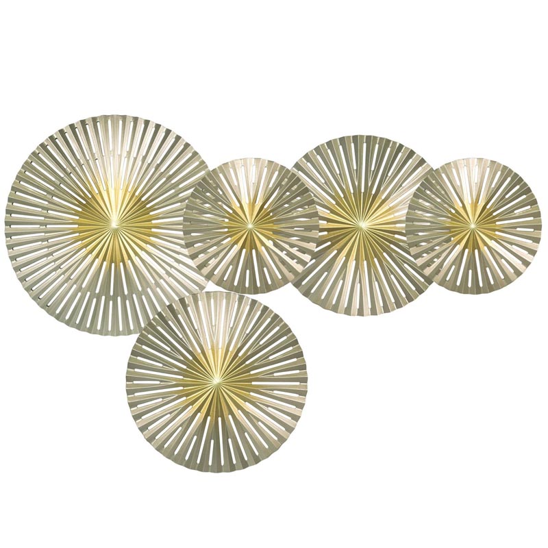 Арт-объект Apollo Gold and Silver Wall Plaque Disc gap 5 Золотой Серебряный в Перми | Loft Concept 