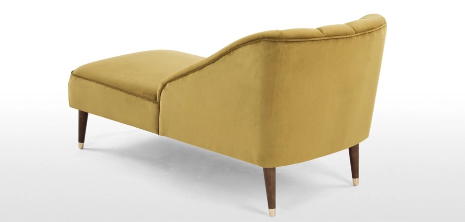 Кушетка Chaise Longue, Antique Gold Velvet Кушетка Chaise Longue, Antique Gold Velvet - Loft-Concept в Перми