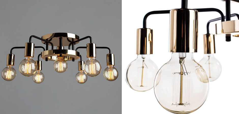 Потолочный светильник Loft Industrial Glossy Gold Ceiling Потолочный светильник Loft Industrial Glossy Gold Ceiling - Loft-Concept в Перми