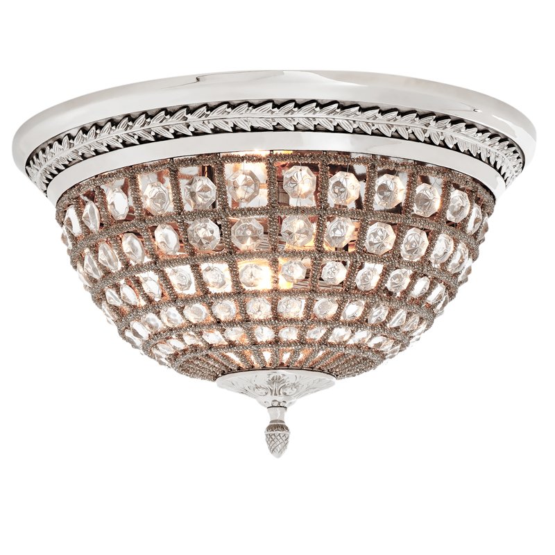 Потолочный светильник Ceiling Lamp Kasbah Nickel Никель Прозрачное Стекло в Перми | Loft Concept 