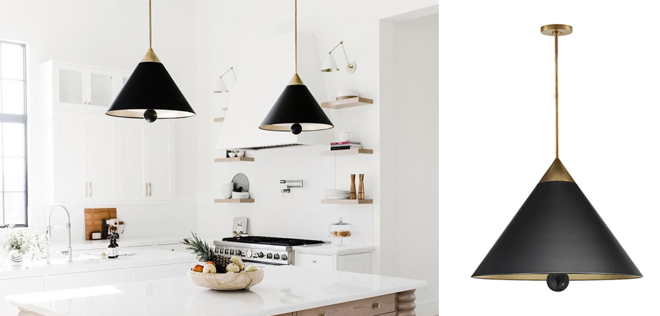 Подвесной светильник Cleo Pendant Brass & Black Подвесной светильник Cleo Pendant Brass & Black - Loft-Concept в Перми