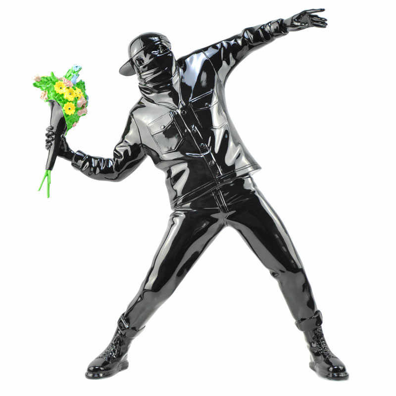 Статуэтка Banksy Flower Thrower Black  Черный в Перми | Loft Concept 