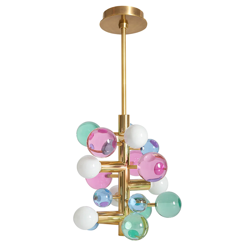 Светильник Jonathan Adler GLOBO FIVE-LIGHT CHANDELIER Multi Золотой Мульти в Перми | Loft Concept 