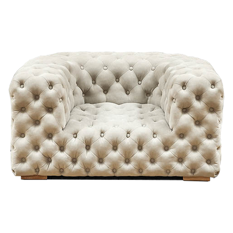 Кресло Soho Tufted Milk Armchair Молочный в Перми | Loft Concept 