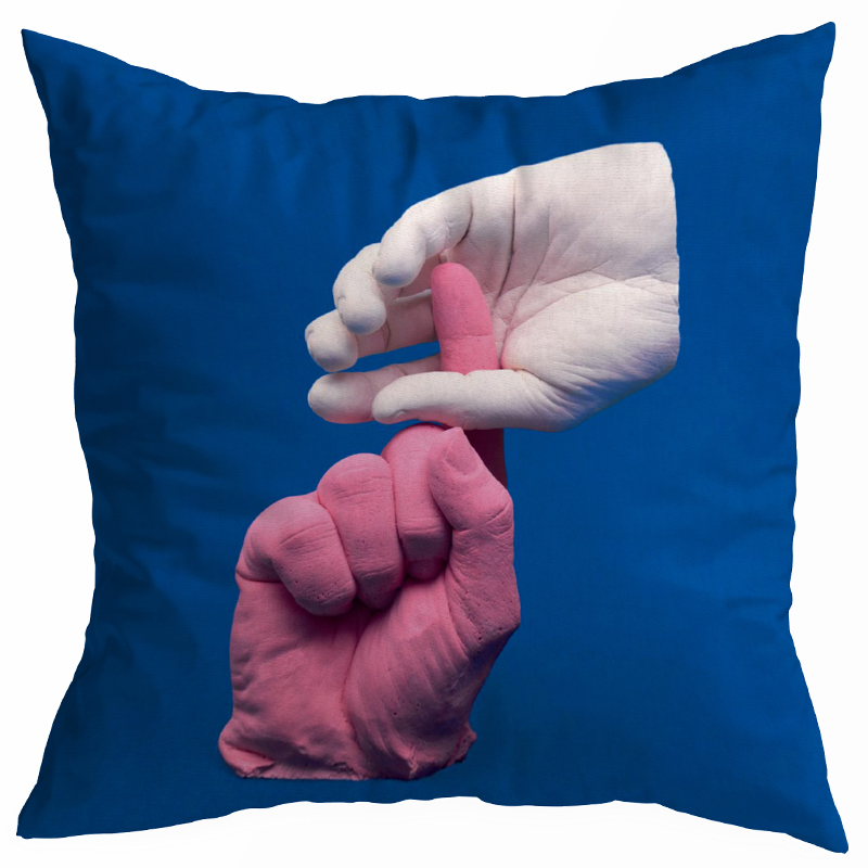 Декоративная подушка Seletti Cushion Hands Синий в Перми | Loft Concept 