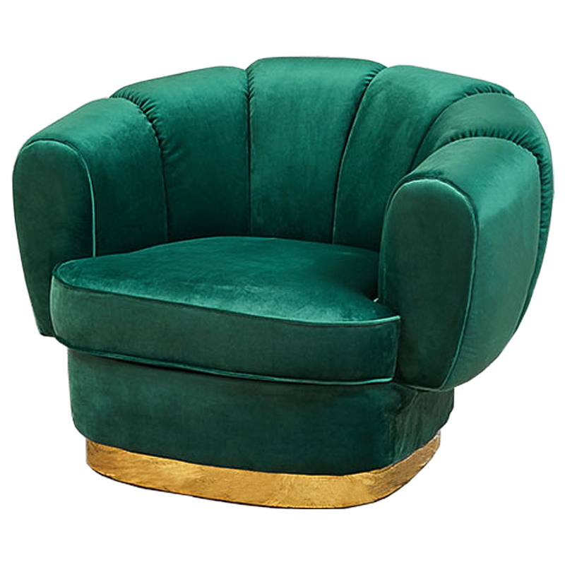 Кресло Emerald Softness Armchair Изумрудный Глянцевое золото в Перми | Loft Concept 