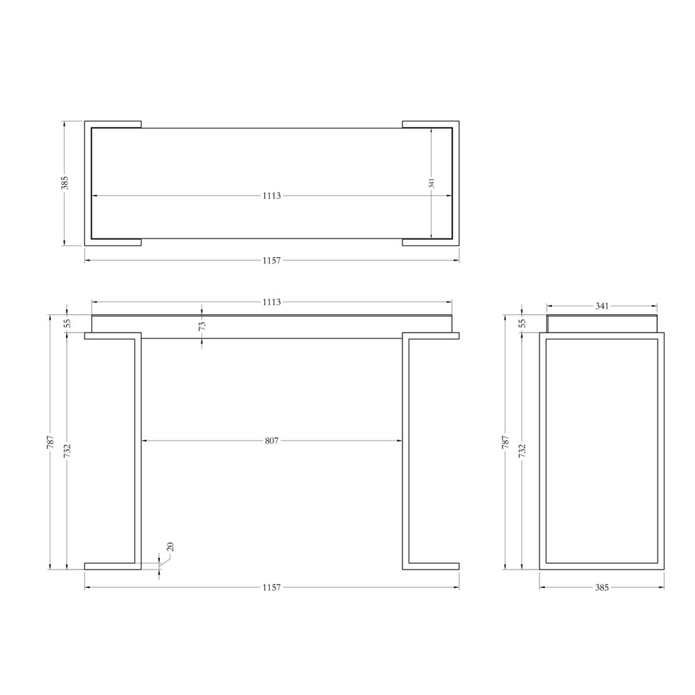 Консоль зеркальная Mirror Chrome Console в Перми