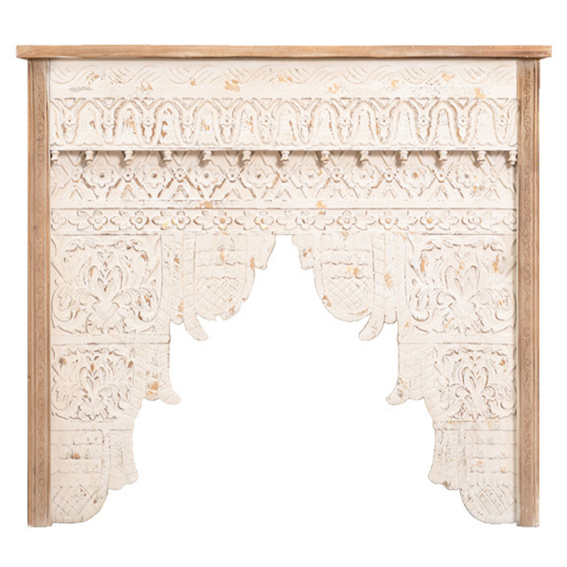 Консоль Indian Antique White Furniture Shakti Console Бежевый Древесина в Перми | Loft Concept 