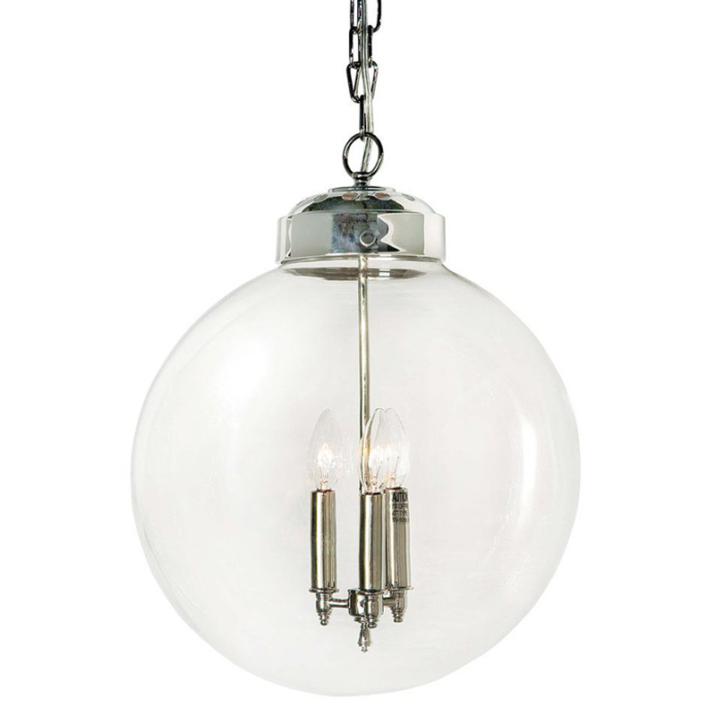 Подвесной светильник Conor Globe Hanging lamp Silver Серебряный Прозрачный (Transparent) в Перми | Loft Concept 