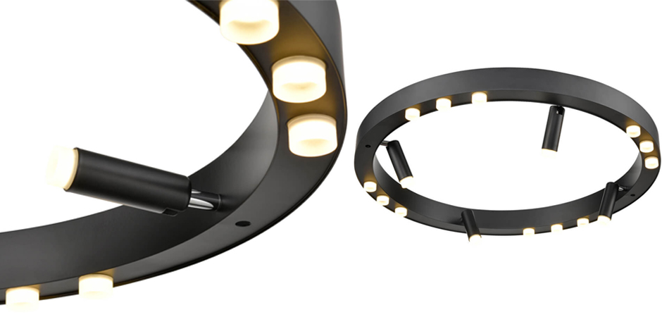 Потолочный светильник Rigor & Conciseness Lighting Black Disk Потолочный светильник Rigor & Conciseness Lighting Black Disk - Loft-Concept в Перми