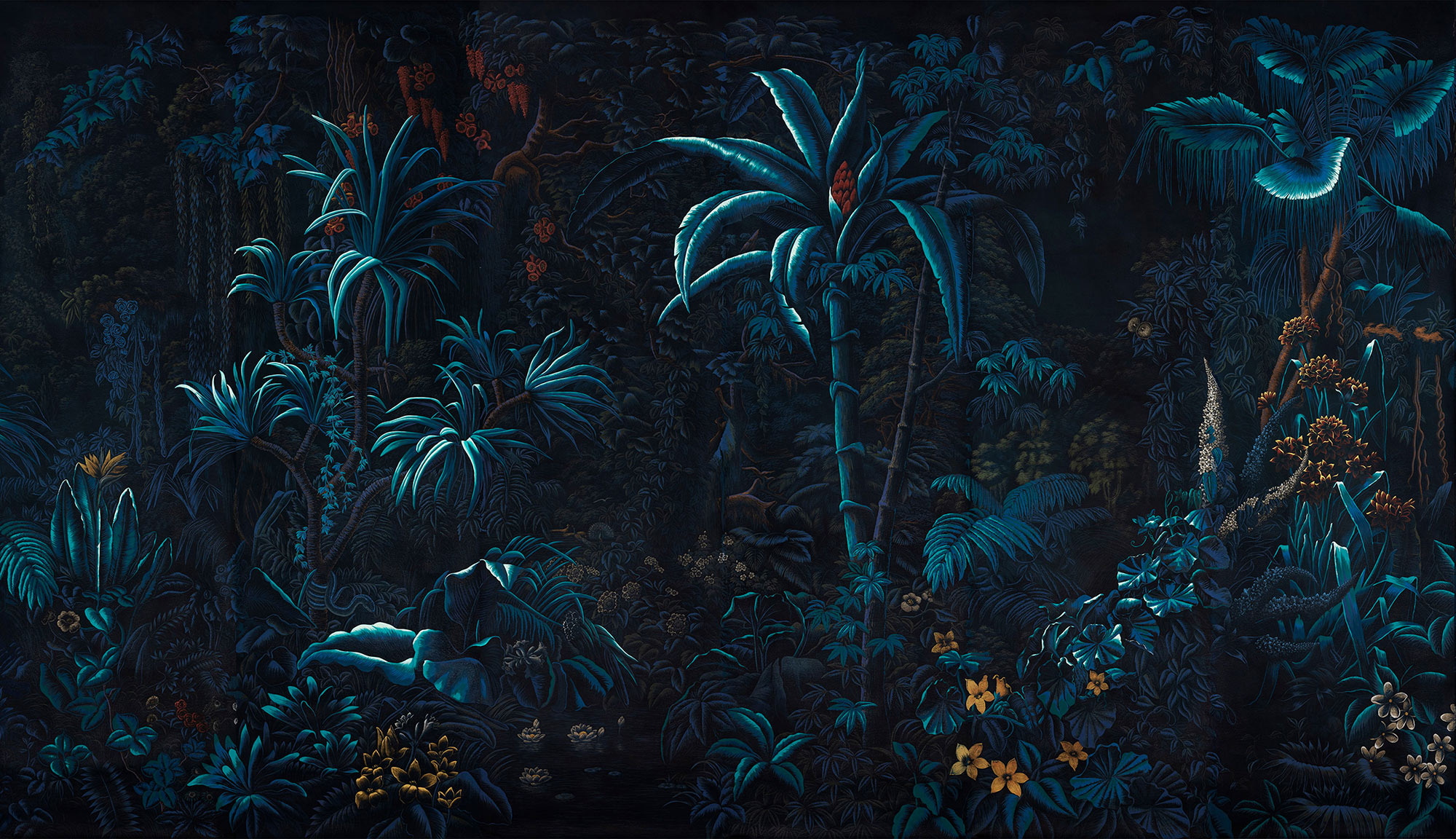 Обои ручная роспись L'Eden Moonlight on scenic Xuan paper Обои ручная роспись L'Eden Moonlight on scenic Xuan paper - постер Loft-Concept в Перми