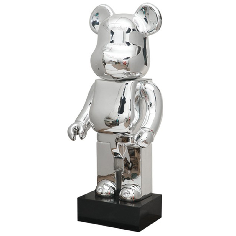 Статуэтка Bearbrick Silver on stand Серебряный в Перми | Loft Concept 