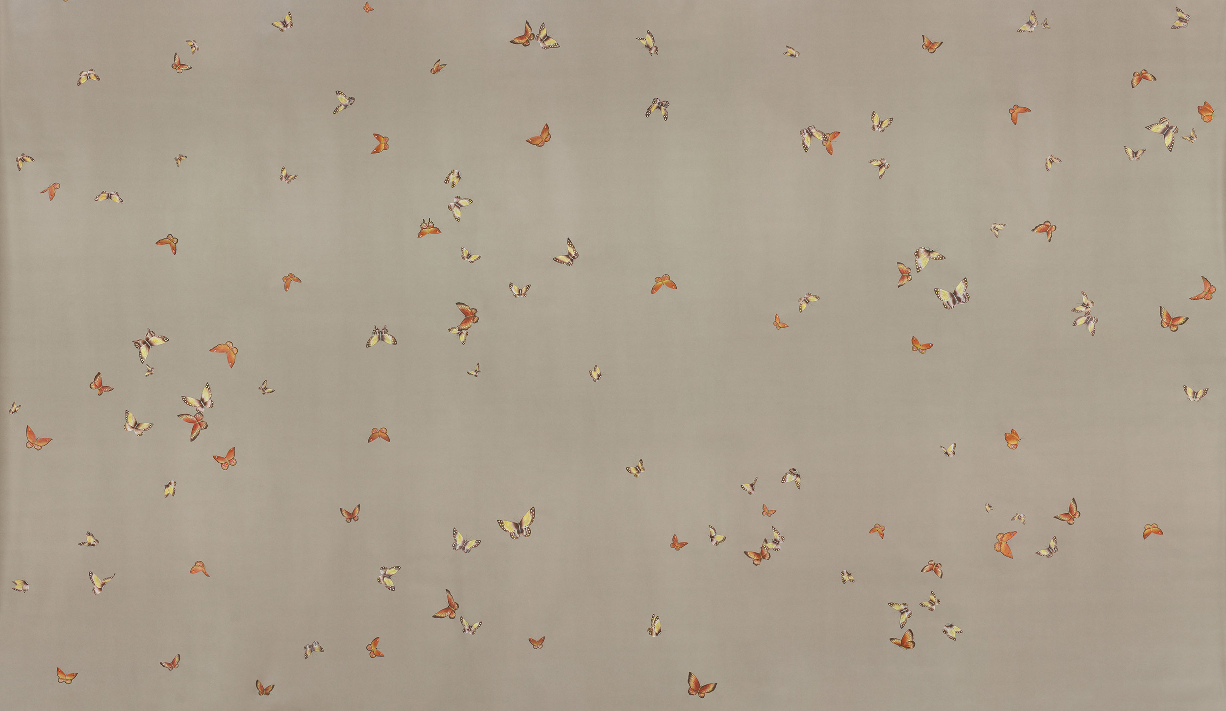 Обои ручная роспись Butterflies Echo on dyed paper Обои ручная роспись Butterflies Echo on dyed paper - постер Loft-Concept в Перми