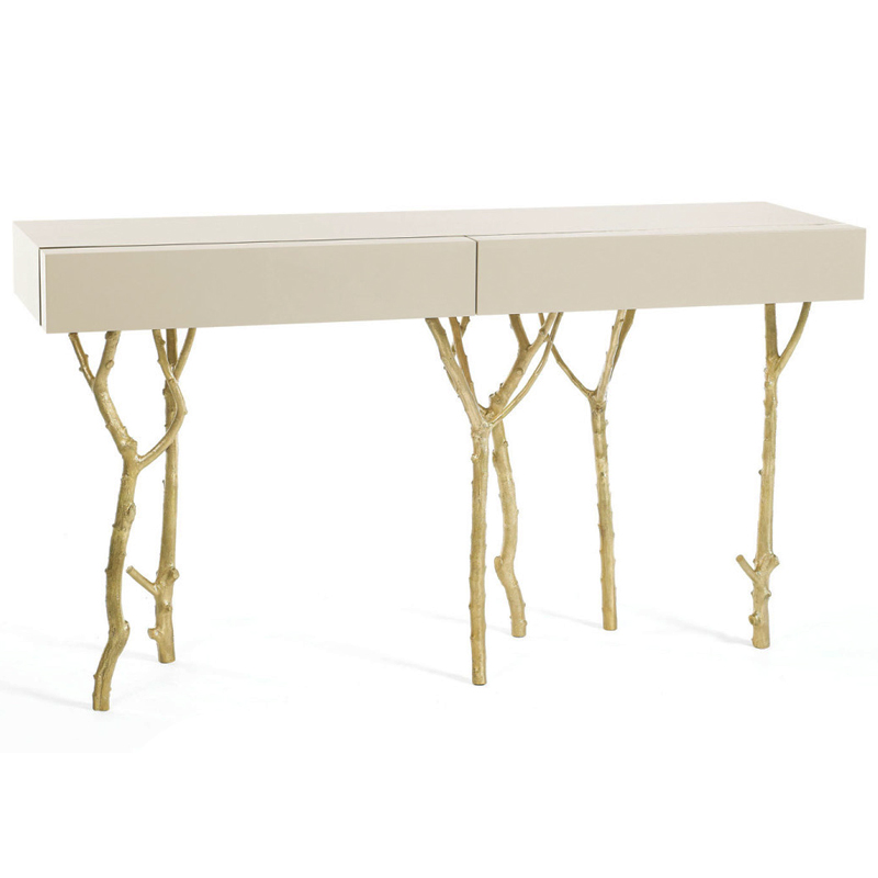 Консоль Fig Tree CONSOLE Ginger and Jagger Золотой Белый в Перми | Loft Concept 