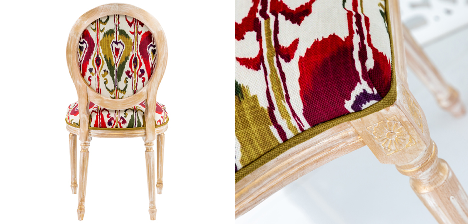 Стул Ikat Pattern Красно-белый Стул Ikat Pattern Красно-белый - Loft-Concept в Перми
