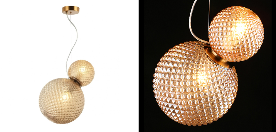 Подвесной светильник Perforated Bubbles с темным плафоном Подвесной светильник Perforated Bubbles с темным плафоном - Loft-Concept в Перми