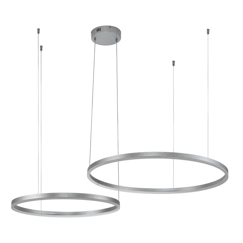 Подвесной светильник Neo Circles Double Silver Серебряный в Перми | Loft Concept 