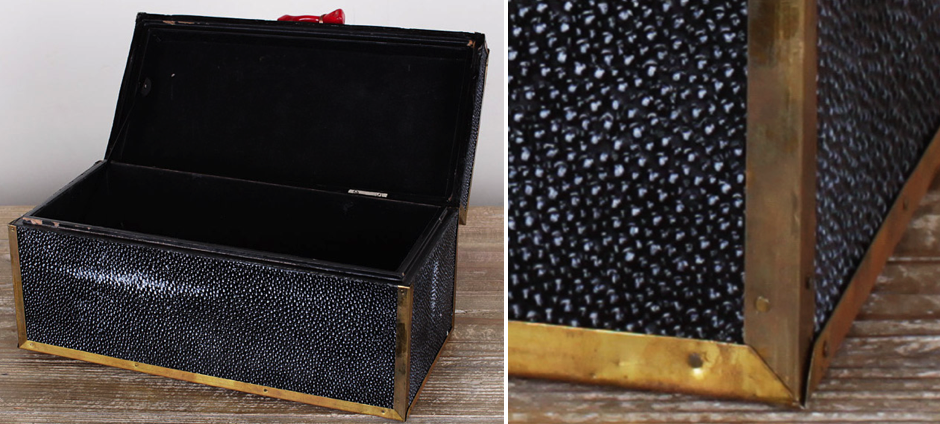 Шкатулка из ската Black Caviar Red Coral Шкатулка из ската Black Caviar Red Coral - Loft-Concept в Перми