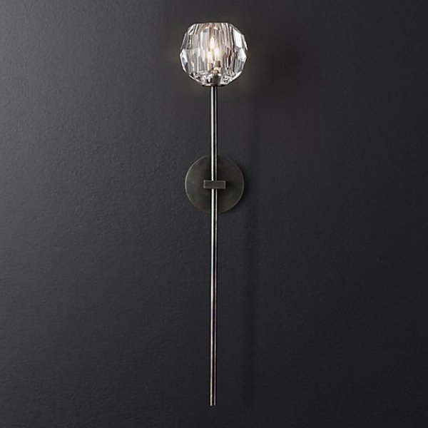 Бра RH Boule de Cristal Long Sconce Black Черный в Перми | Loft Concept 