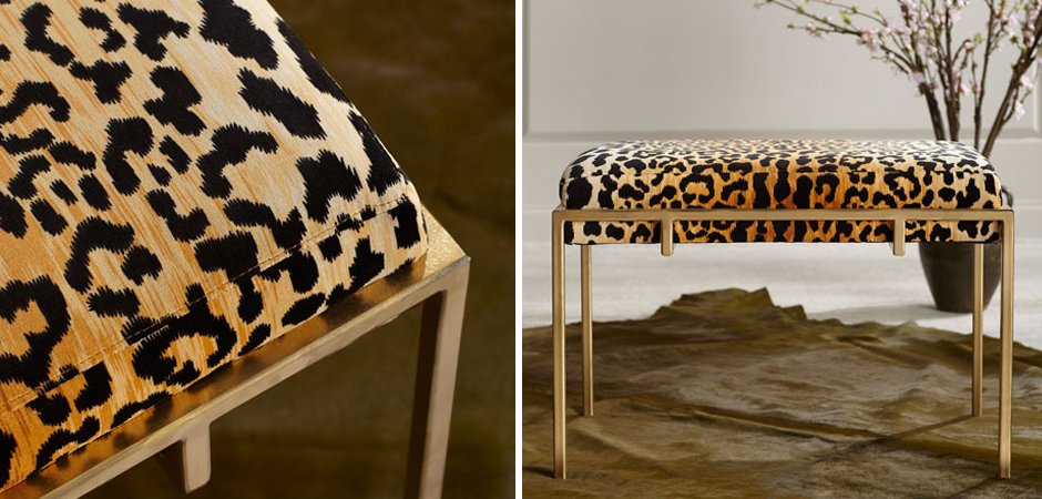 Пуф Metal and Leopard Ottoman Пуф Metal and Leopard Ottoman - Loft-Concept в Перми