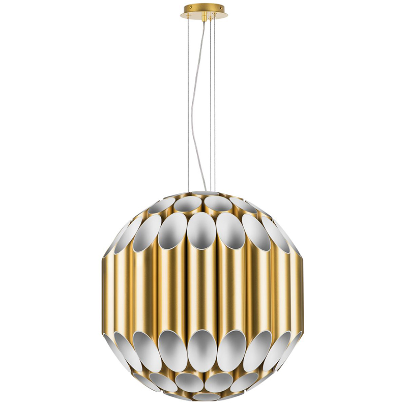 Люстра Garbi Gold Pipe Organ Chandelier 80 Золотой Белый в Перми | Loft Concept 