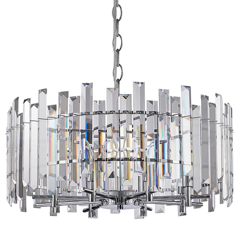 Люстра Langley Chandelier chrome 60 Хром Прозрачный в Перми | Loft Concept 