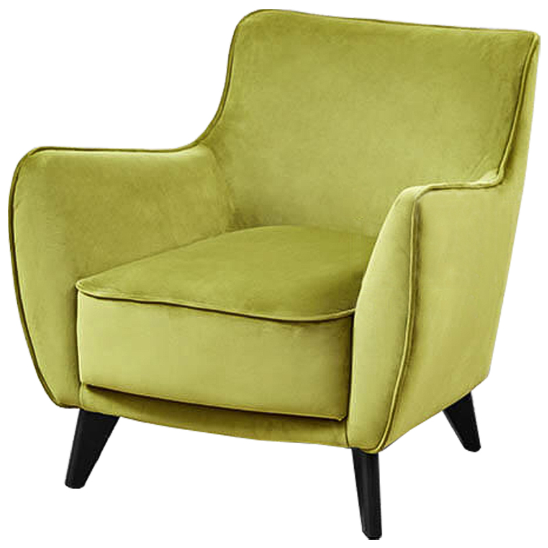 Кресло Light Green Softness Chair Салатовый Коричневый в Перми | Loft Concept 