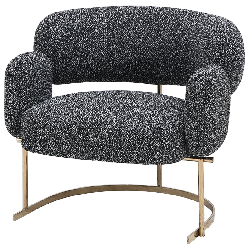 Кресло Madge Armchair Серый Глянцевое золото Кресло Madge Armchair Серый Глянцевое золото в Перми | Loft Concept