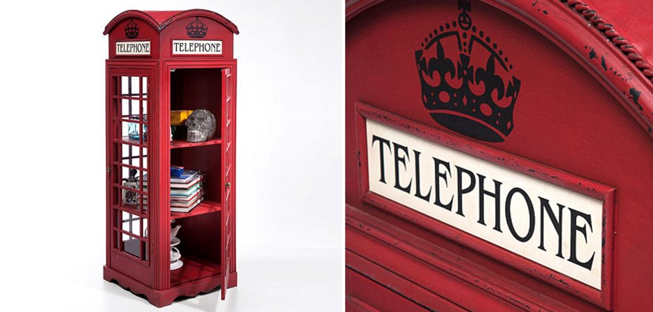 Витрина "Телефонная будка" London telephone box Витрина "Телефонная будка" London telephone box - Loft-Concept в Перми