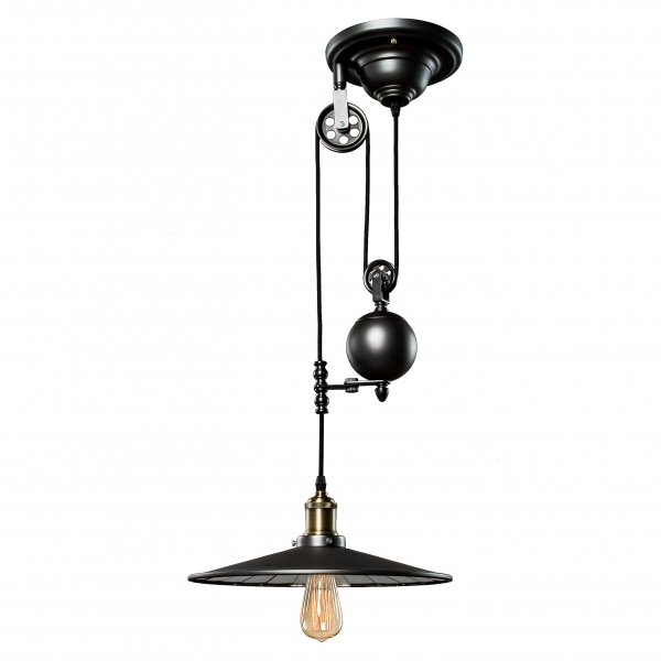 Подвесной светильник  Loft Cone Pendant Balance Line 1 Винтажный черный в Перми | Loft Concept 