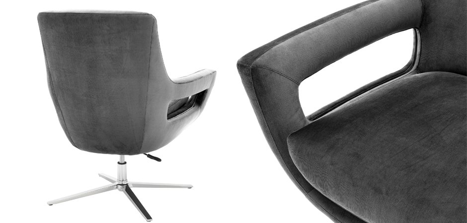 Кресло Eichholtz Swivel Chair Flavio Grey Кресло Eichholtz Swivel Chair Flavio Grey - Loft-Concept в Перми