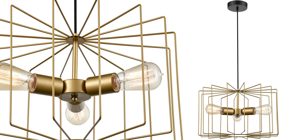 Люстра Cage Wire Color gold Люстра Cage Wire Color gold - Loft-Concept в Перми
