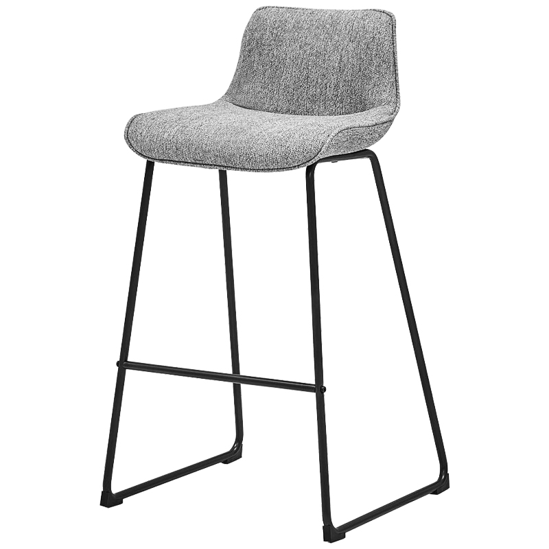 Барный стул Alonzo Bar Stool Gray Черный Светло-серый в Перми | Loft Concept 