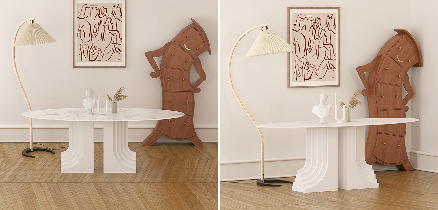 Обеденный стол Carlo Scarpa Oval Dining Table - фото