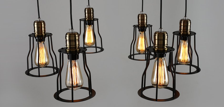 Подвесной светильник Loft Industrial Cage Filament Pendant Подвесной светильник Loft Industrial Cage Filament Pendant - Loft-Concept в Перми