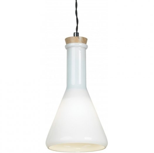 Подвесной светильник Glass Bottle Light 1 Белый в Перми | Loft Concept 