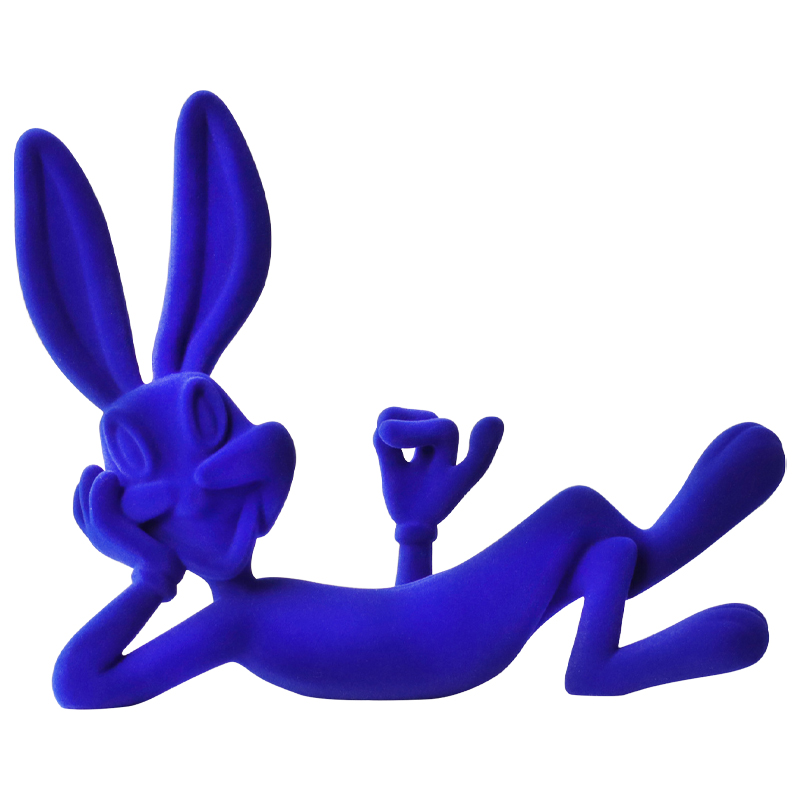 Декоративная статуэтка синий флок Bugs Bunny Blue Statuette Синий в Перми | Loft Concept 