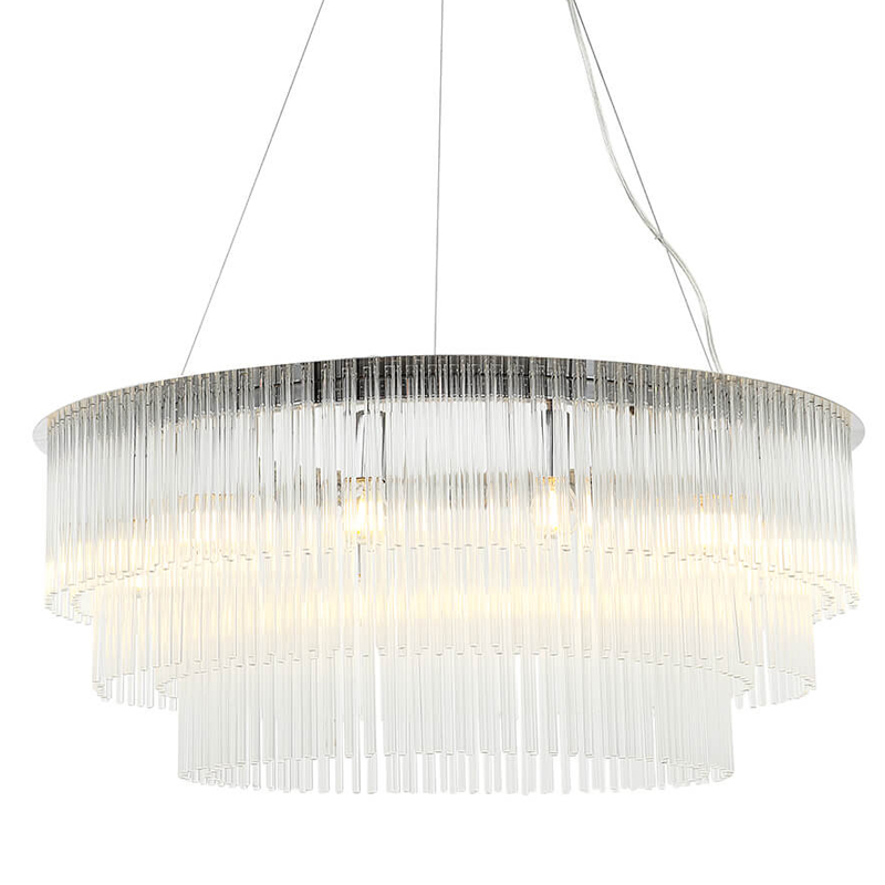 Люстра Harrison Chandelier chrome 12 lamp Хром Прозрачный в Перми | Loft Concept 