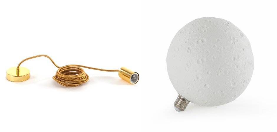 Подвесной светильник Seletti Moon Bulb Big Подвесной светильник Seletti Moon Bulb Big - Loft-Concept в Перми