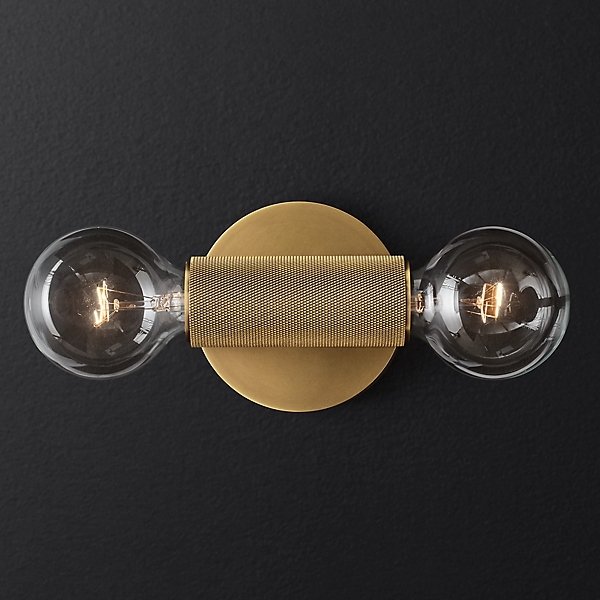 Бра RH Utilitaire Inline Sconce Brass Латунь в Перми | Loft Concept 