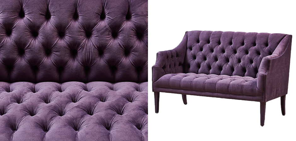 Диван Morton Capitone Sofa лиловый лен Диван Morton Capitone Sofa лиловый лен - Loft-Concept в Перми