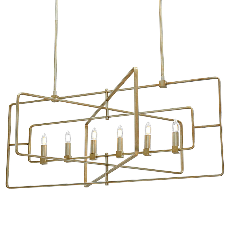 Люстра Macleod Linear Chandelier Золотой в Перми | Loft Concept 