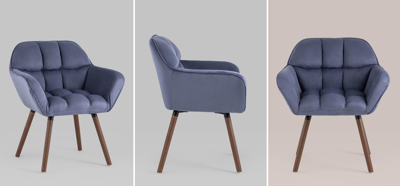 Кресло Ilaria цвет синий - фото