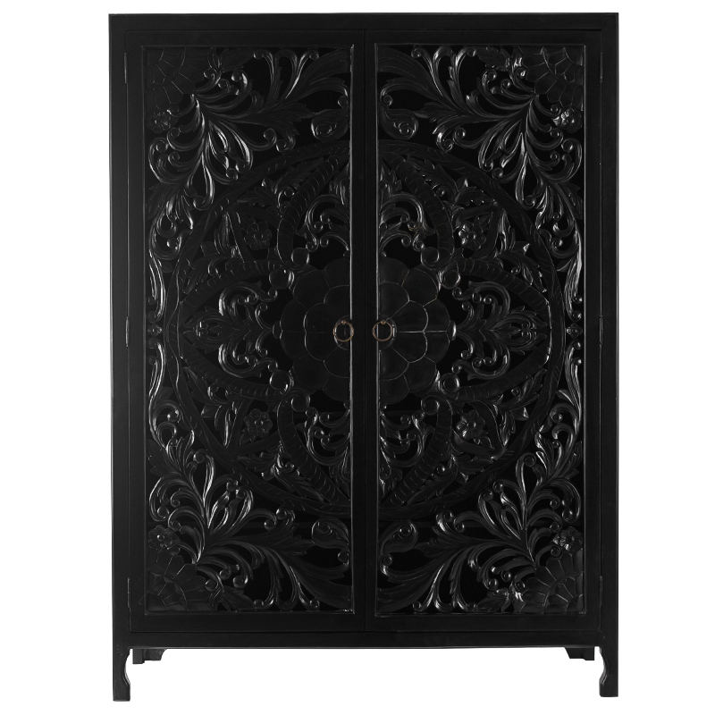 Шкаф Beauden Lace Cabinet Black Черный в Перми | Loft Concept 